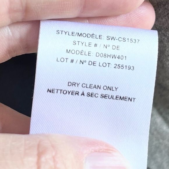 Helmet Lang Long Line Wool Blend Grey Black Zip Front Coat Sz Sm Retails… - Picture 13 of 14